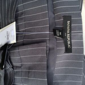 Buttons Gray Pinstripe Men's Suit